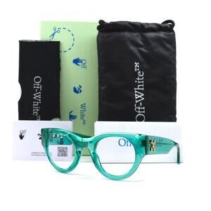 OFF-WHITE STYLE-13 CRYSTAL GREEN AUTHENTIC EYEGLASSES FRAME